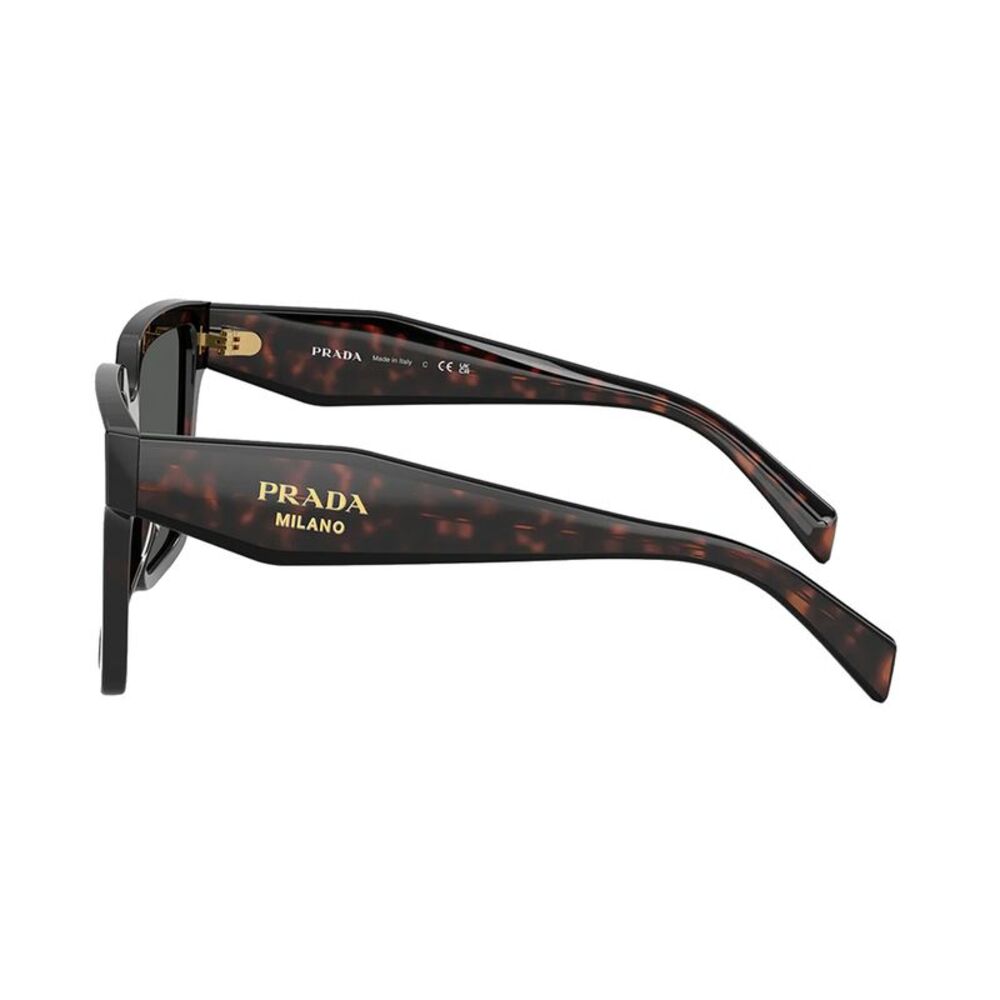Prada PR 24ZS 17N40L Root Tortoise Plastic Square Sunglasses Grey Lens - Picture 3 of 3